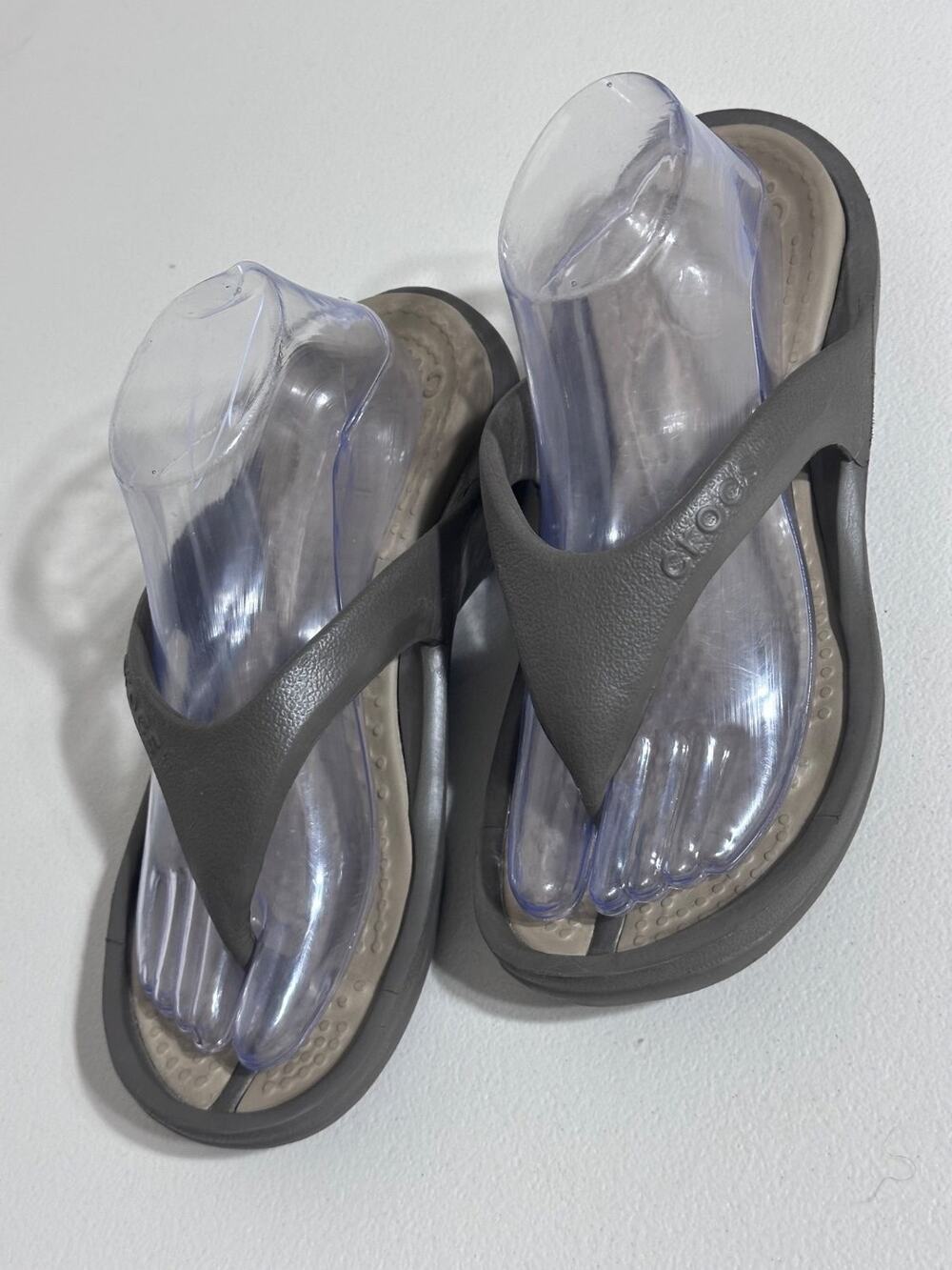 Crocs Athens Womens Size 7 Brown Flip Flop & Flops Sandals Water Resistant